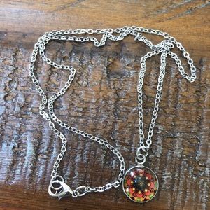 Silver necklace with pendant